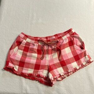 Jasmine & Ginger Flannel Sleep Shorts - Red, Pink, & White